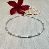 Mini Larimar and Tube Anklet