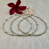 Mini Larimar and Tube Anklet