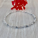 4mm Clear Swarovski Crystals & Natural Quartz Anklet