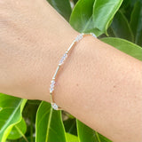 Gold-Filled Tubes Bracelet and Clear Swarovski Crystals (or any color)