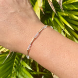 Gold-Filled Tubes Bracelet and Clear Swarovski Crystals (or any color)