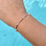 Gold-Filled Tubes Bracelet and Clear Swarovski Crystals (or any color)