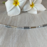 Handmade Turkish Sterling Silver Tubes With Gold-filled tubes & Clear Swarovski Crystals