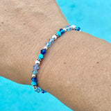 4mm Vibrant Blue Crystals Bracelet