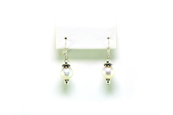 10mm Pearl and Sterling Silver Earrings