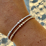 All Sterling Silver or All 14k Gold-filled Balls Bracelet