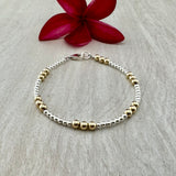 Sterling Silver and 14k Gold-filled Balls Bracelet