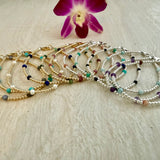Gemstones with 2.5mm Sterling Silver or 14k Gold-filled Balls Anklet