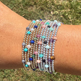Gemstones with 2.5mm Sterling Silver or 14k Gold-filled Balls Bracelet