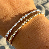 All Sterling Silver or All 14k Gold-filled Balls Bracelet
