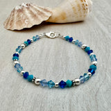 Vibrant Blue Swarovski Crystals Bracelet