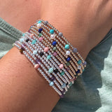Gemstones with 2.5mm Sterling Silver or 14k Gold-filled Balls Anklet