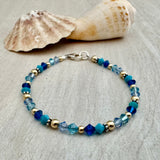 Vibrant Blue Swarovski Crystals Bracelet