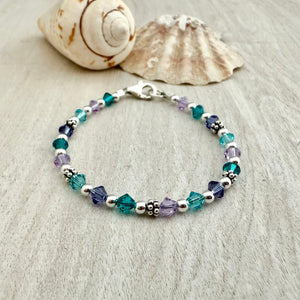 “Little Mermaid” Movie Colors Teals and Purples Child Bracelet