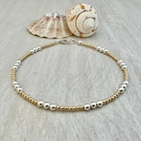 Sterling Silver & 14K Gold-filled Balls Anklet