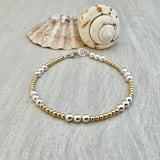 Sterling Silver and 14k Gold-filled Balls Bracelet