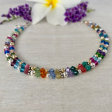 Multi-Crystal & Gemstone Anklet