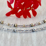 4mm Clear Crystal & Quartz Bracelet