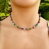 Multi Gemstone & Swarovski Crystal Necklace