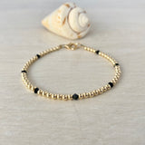 3mm Sterling Silver or 14k Gold-filled Balls with Swarovski Crystal Bracelet