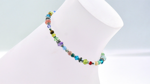 Multi Gemstone Anklet