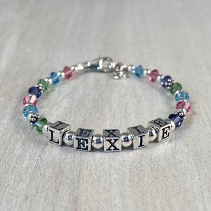 Easter Colors Child Bracelet with Letters