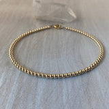 3mm 14k Gold-Filled Balls Anklet