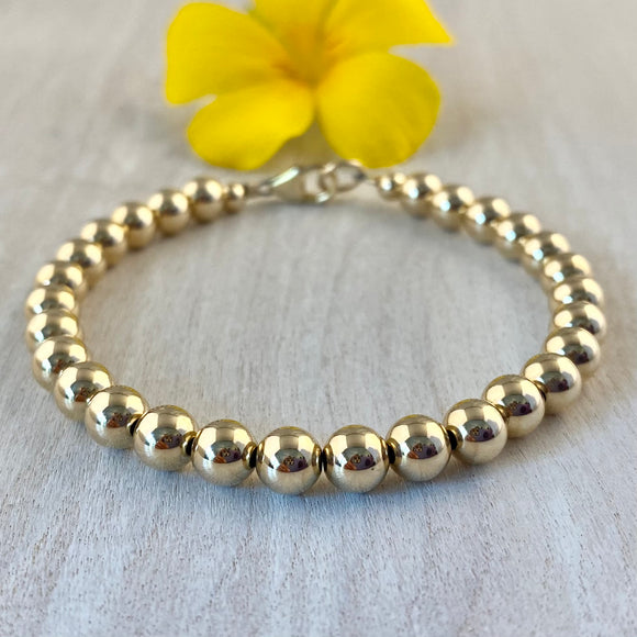 6mm 14k Gold-Filled Bracelet