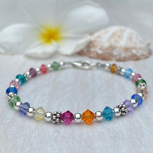 Bright Multicolor Child Bracelet with Letters