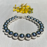 8mm Sterling Silver Bracelet