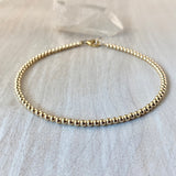 3mm Sterling Silver Balls Anklet