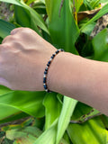 Black 4mm Swarovski Crystals with 14k Gold-filled Beads Bracelet