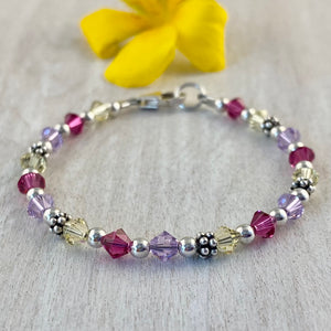 Yellow, Fuchsia, & Violet Child Bracelet