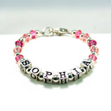 Pink Child Bracelet with Letters