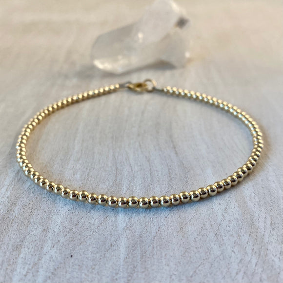 3mm 14k Gold-Filled Shiny Ball Necklace