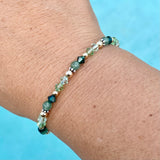 4mm Green Crystal & Aventurine Bracelet