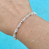 4mm Clear Crystal & Quartz Bracelet