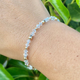 4mm Clear Crystal & Quartz Bracelet