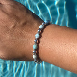 Larimar Stone with Sterling Silver Bracelet