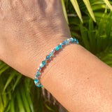 4mm Ocean Teal Crystal & Amazonite Bracelet