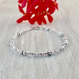 4mm Clear Crystal & Quartz Bracelet